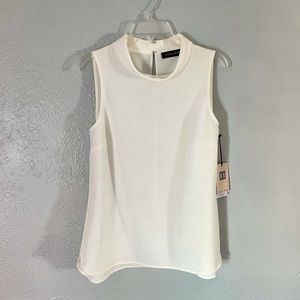 Ivanka Trump Ivory High Neck Tank Blouse